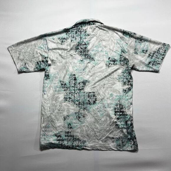 Out of Bounds Men's Short Sleeve White Floral Print Golf Polo Shirt - Size S - Picture 2 of 6